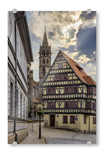 Acrylglasbild "Arnstadt" artboxONE - Architektur - Arnstadt,Altstadt,Thüringen,Kirche,Fachwerkhaus