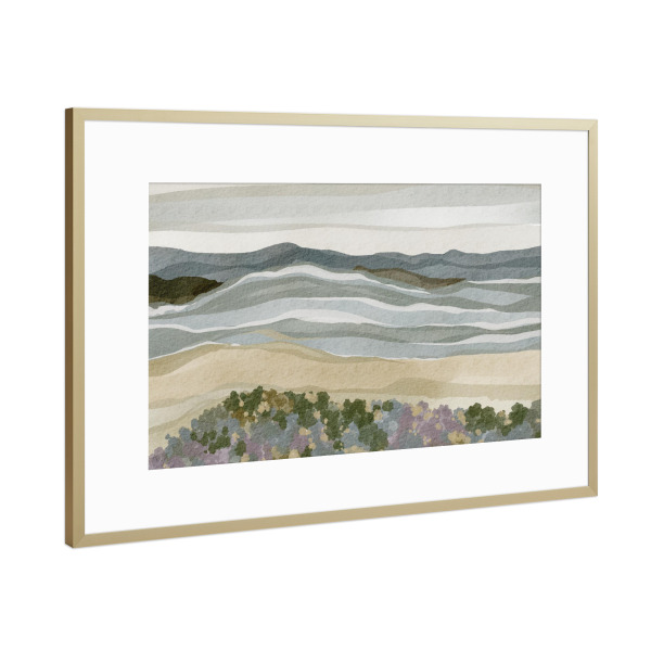 Poster mit Rahmen Gold "Muted landscape" artboxONE - Natur,Reise,Abstrakt
