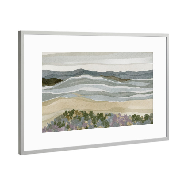 Poster mit Rahmen Silber "Muted landscape" artboxONE - Natur,Reise,Abstrakt