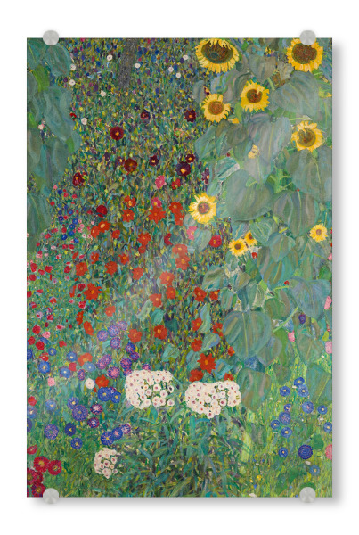 Acrylglasbild "Gustav Klimts Bauerngarten" artboxONE - Natur,Floral - Gustav,Klimt,Bauerngarten,Sonnenblumen,Kunst,Malerei,Gemälde,Natur,Floral