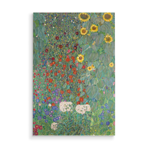 Holzbild "Gustav Klimts Bauerngarten" artboxONE - Natur,Floral - Gustav,Klimt,Bauerngarten,Sonnenblumen,Kunst,Malerei,Gemälde,Natur,Floral