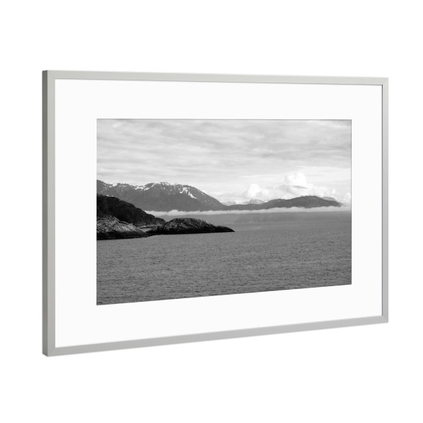 Poster mit Rahmen Silber "Schären" artboxONE - Natur,Reise,Schwarzweiß,Reise / Strand und Meer,Reise / Länder