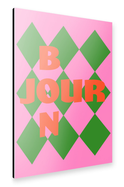 Alu-Dibond "Bonjour im Farbspiel" 30x20 cm artboxONE