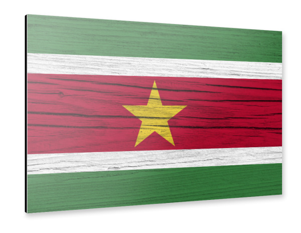 Alu-Dibond "Suriname Flag" 75x50 cm artboxONE