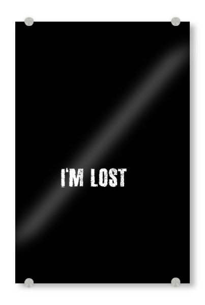 Acrylglasbild "I'm Lost" artboxONE - Tiere,Schwarzweiß,Lustig