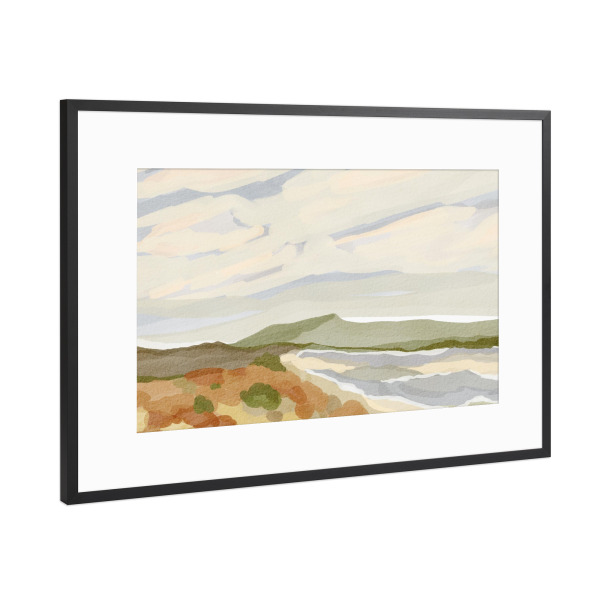 Poster mit Rahmen Schwarz (Metallic) "Rainy view" artboxONE - Natur,Reise