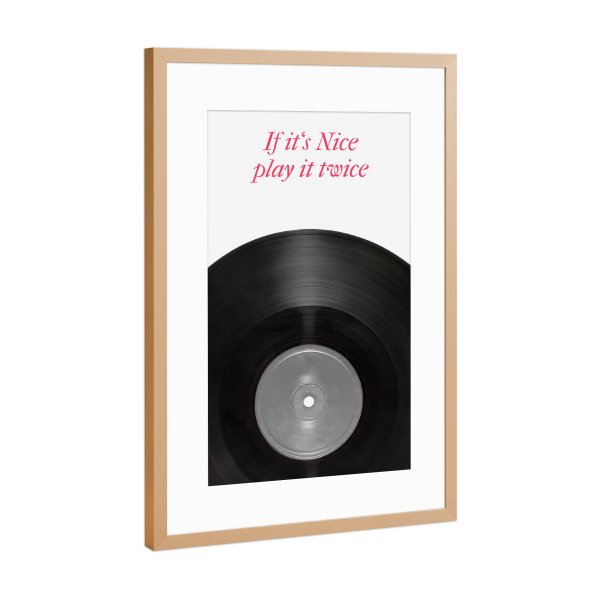 Poster mit Rahmen Kupfer "It’s Nice Play It Twice" artboxONE - Musik