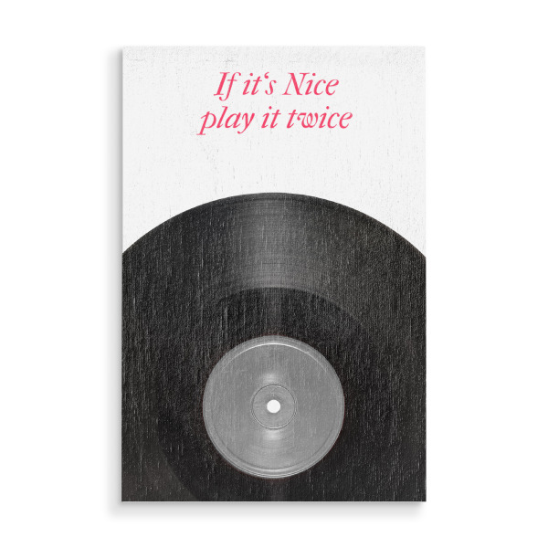 Holzbild "It’s Nice Play It Twice" artboxONE - Musik