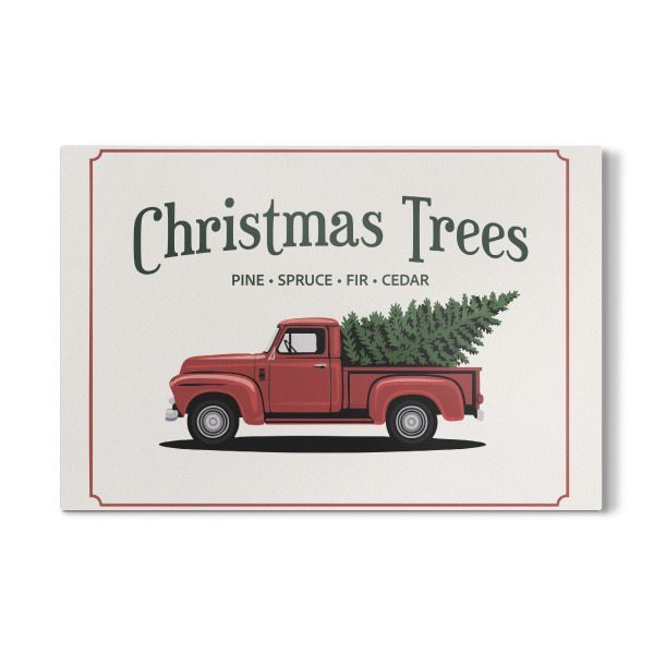 Galerie-Print "Weihnachtsbaum-LKW" 75x50 cm artboxONE