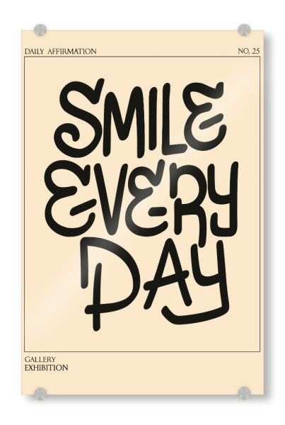 Acrylglasbild "Daily Affirmation" artboxONE - Typografie