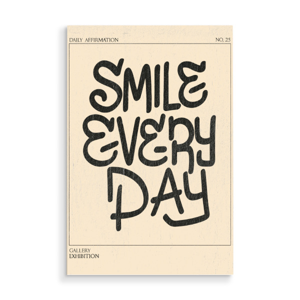 Holzbild "Daily Affirmation" artboxONE - Typografie