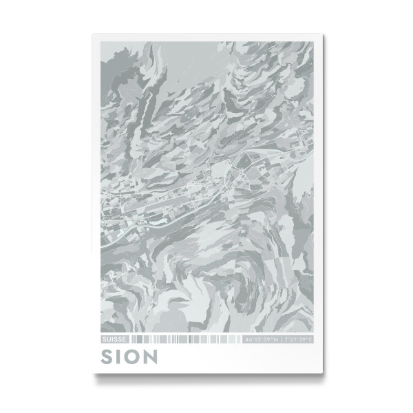 Galerie-Print "Colormap Sion" 75x50 cm artboxONE