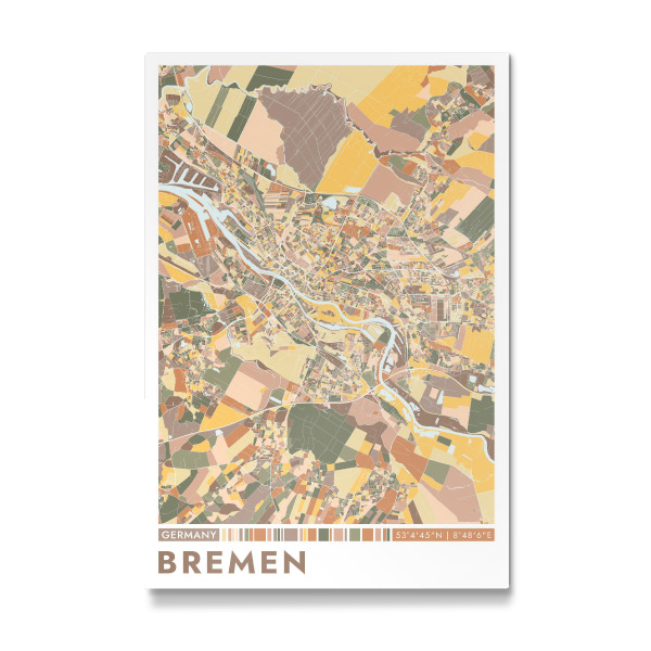 Galerie-Print "Bremen Color Map" 75x50 cm artboxONE