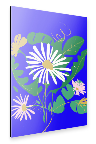 Alu-Dibond "Ultramarine Daisy" 30x20 cm artboxONE