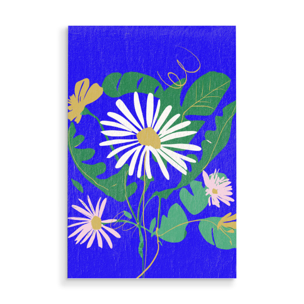 Holzbild "Ultramarine Daisy" artboxONE - Floral