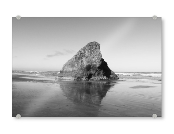 Acrylglasbild "Strand, California" artboxONE - Natur,Reise,Schwarzweiß,Reise / Strand und Meer,Reise / Länder