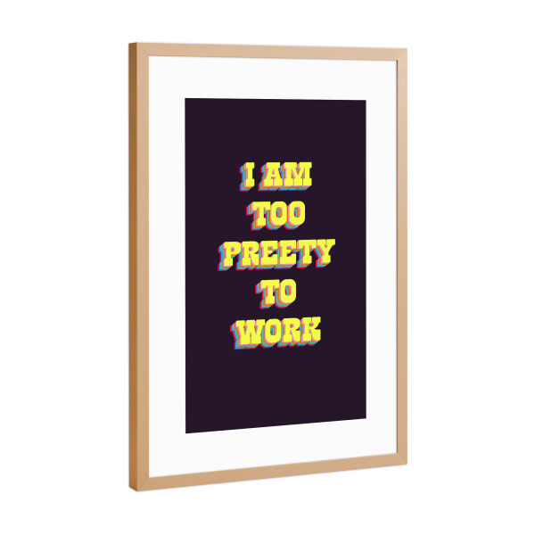 Poster mit Rahmen Kupfer "I Hate my Job" artboxONE - Typografie,Comic
