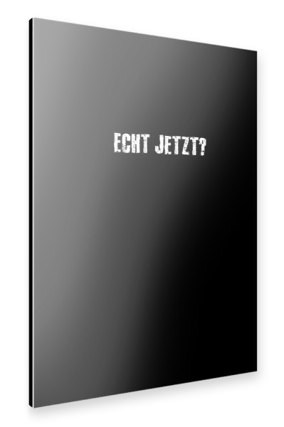 Alu-Dibond "Echt jetzt" 75x50 cm artboxONE