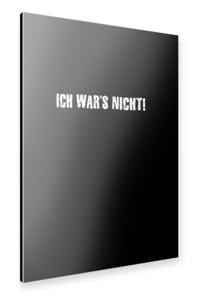 Alu-Dibond "Ich war's nicht!" 75x50 cm artboxONE