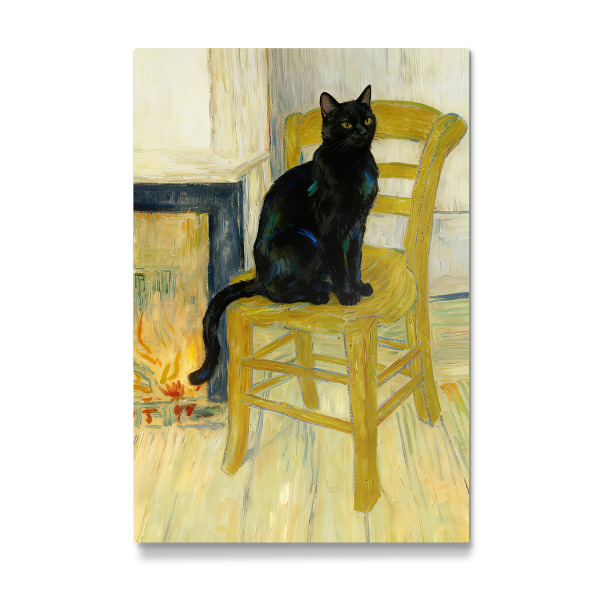 Galerie-Print "Van Gogh Inspired Black Cat" 30x20 cm artboxONE