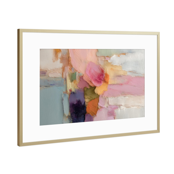 Poster mit Rahmen Gold "Verträumte Formen Struktur" artboxONE - Natur,Abstrakt,Geometrie