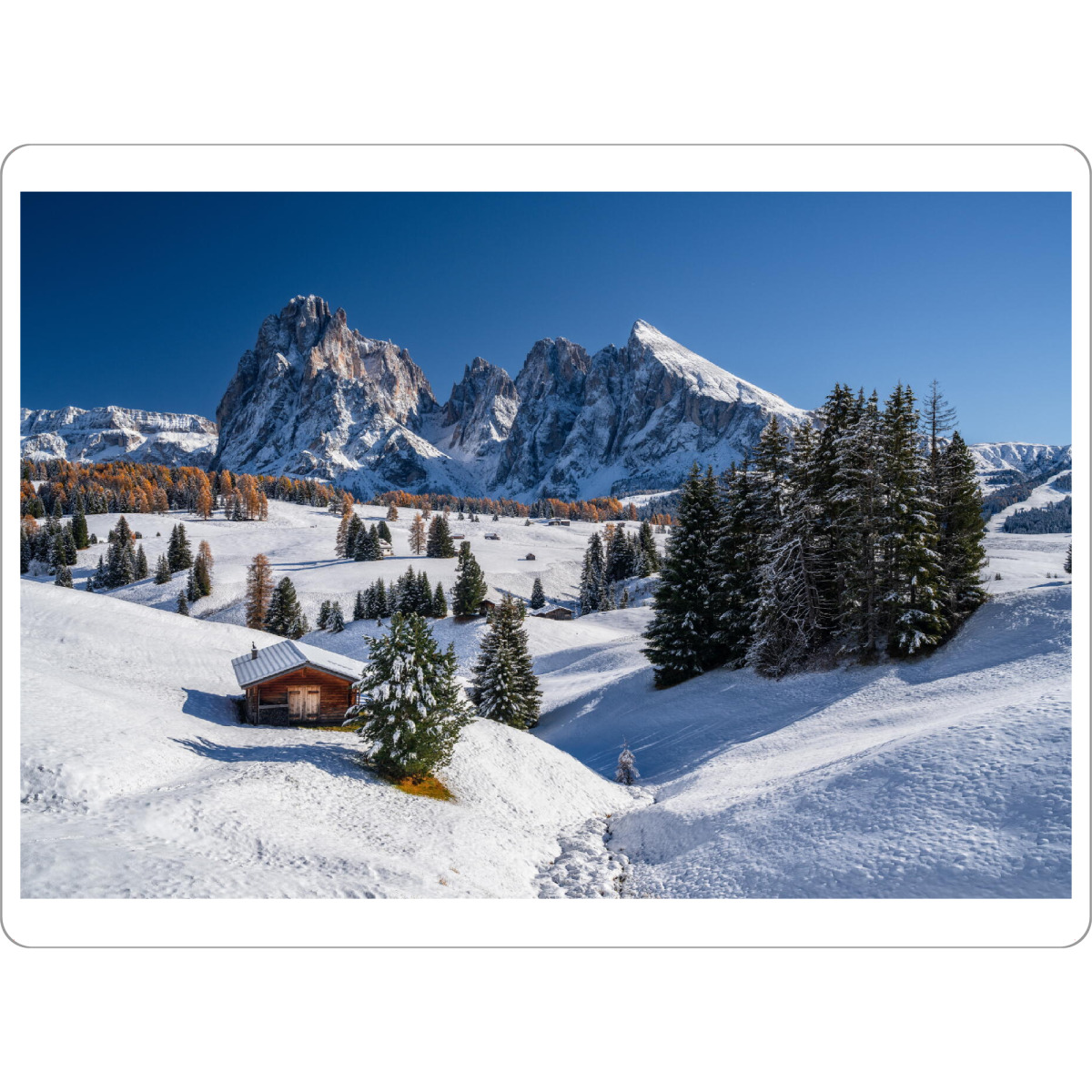 Tischset "Schnee auf der Seiser Alm" artboxONE - Natur