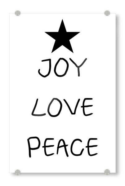 Acrylglasbild "Star of Virtues" artboxONE - Schwarzweiß,Weihnachten,Lustig