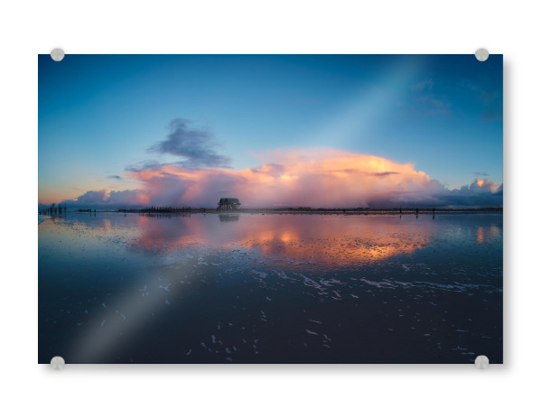 Acrylglasbild "Abendwolken über St. Peter-Ording" artboxONE - Natur,Reise / Strand und Meer