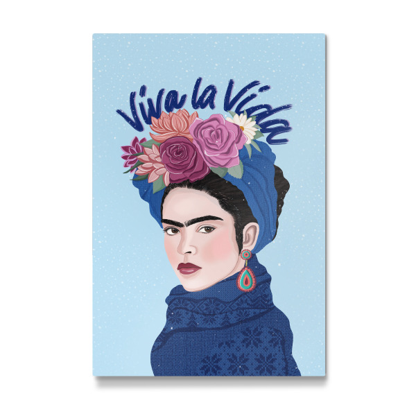 Galerie-Print "Frida im Schnee. Feiere das Leben" 75x50 cm artboxONE