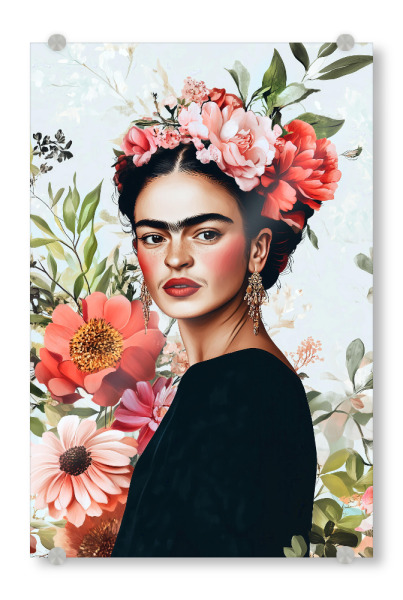 Acrylglasbild "Frida-Porträt AJ" artboxONE - Menschen - Frida,Frida kahlo,Porträt,Frau,Mädchen