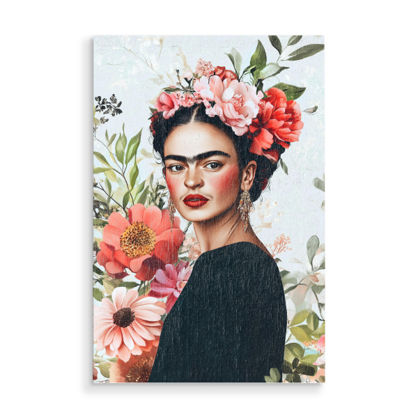 Holzbild "Frida-Porträt AJ" artboxONE - Menschen - Frida,Frida kahlo,Porträt,Frau,Mädchen
