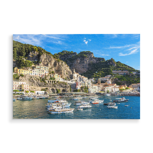 Holzbild "Amalfi am Mittelmeer" artboxONE - Natur,Reise,Architektur,Reise / Strand und Meer,Reise / Länder