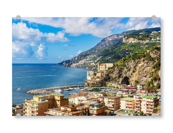 Acrylglasbild "Maiori am Meer" artboxONE - Natur,Reise,Architektur,Reise / Strand und Meer,Reise / Länder