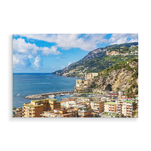 Holzbild "Maiori am Meer" artboxONE - Natur,Reise,Architektur,Reise / Strand und Meer,Reise / Länder