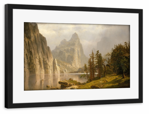 Poster mit Rahmen schwarz "Merced River Yosemite Valley" artboxONE - Natur,Reise
