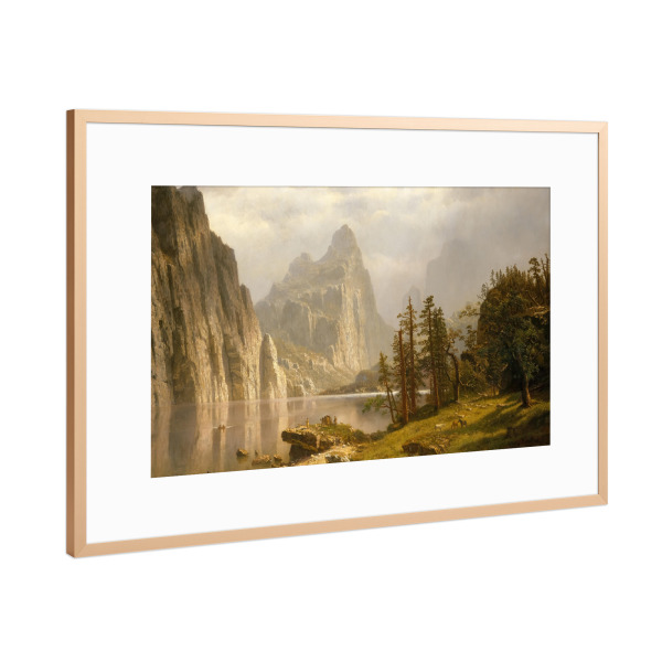 Poster mit Rahmen Kupfer "Merced River Yosemite Valley" artboxONE - Natur,Reise