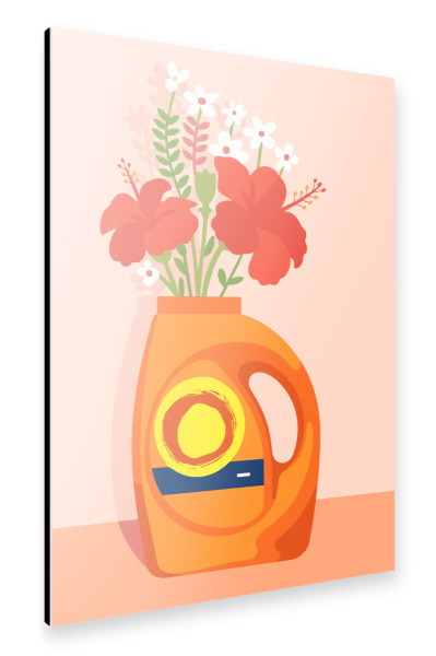 Alu-Dibond "Orange Hibiscus" 30x20 cm artboxONE