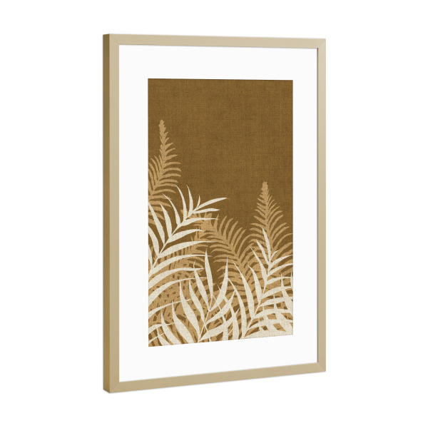 Poster mit Rahmen Gold "Into The Jungle Golden Uno" artboxONE - Natur,Floral