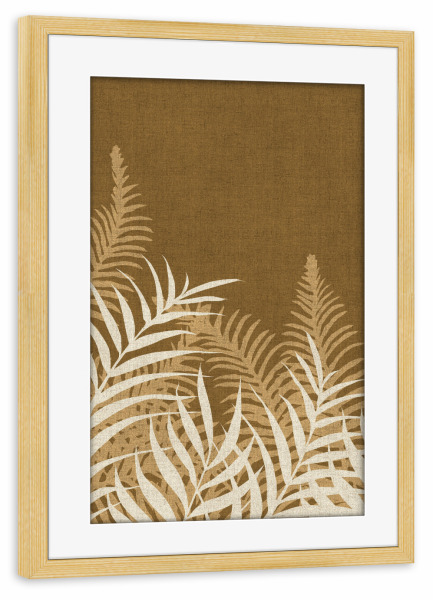Poster mit Rahmen kiefer "Into The Jungle Golden Uno" artboxONE - Natur,Floral