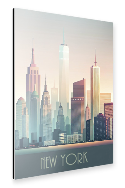 Alu-Dibond "Skyline von New York" 30x20 cm artboxONE