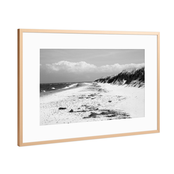 Poster mit Rahmen Kupfer "Die wilde Ostseeküste" artboxONE - Natur,Reise,Schwarzweiß,Reise / Strand und Meer,Reise / Länder