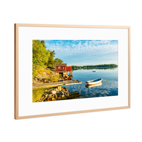 Poster mit Rahmen Kupfer "Schäreninsel Lidingö" artboxONE - Natur,Reise,Architektur,Reise / Strand und Meer,Reise / Länder