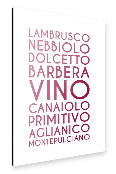 Alu-Dibond "Italiens Weinsorten" 30x20 cm artboxONE