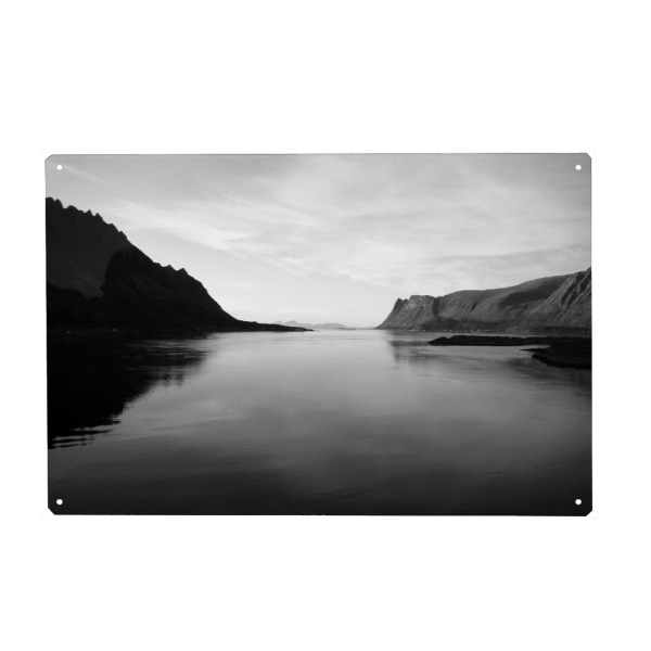 Holzbild "Lofoten s/w" artboxONE - Natur,Reise,Schwarzweiß,Reise / Strand und Meer,Reise / Länder