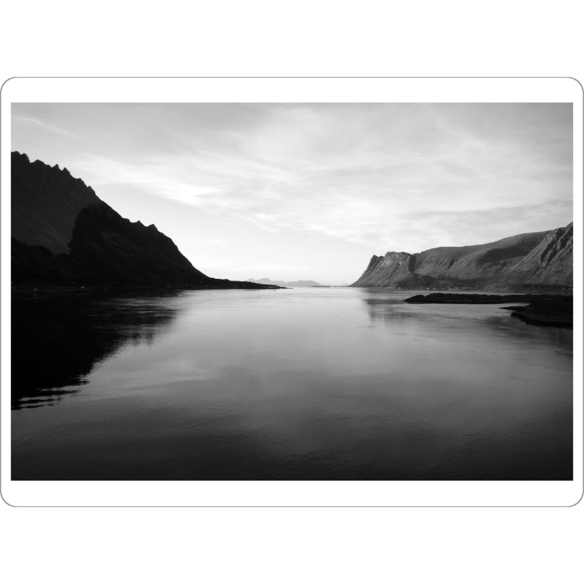 Tischset "Lofoten s/w" artboxONE - Natur,Reise,Schwarzweiß,Reise / Strand und Meer,Reise / Länder