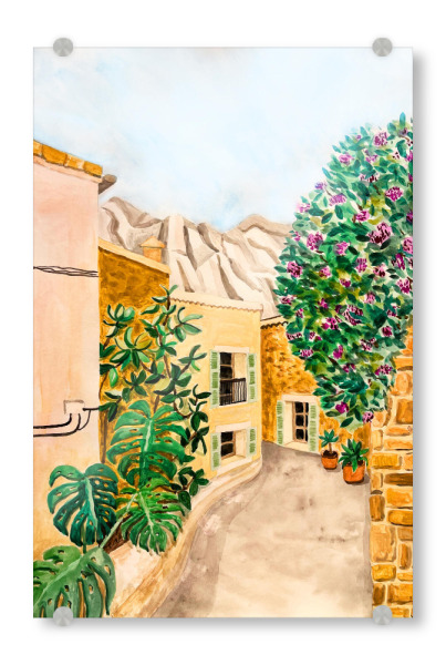 Acrylglasbild "Fornalutx Village" artboxONE - Natur,Reise,Reise / Länder