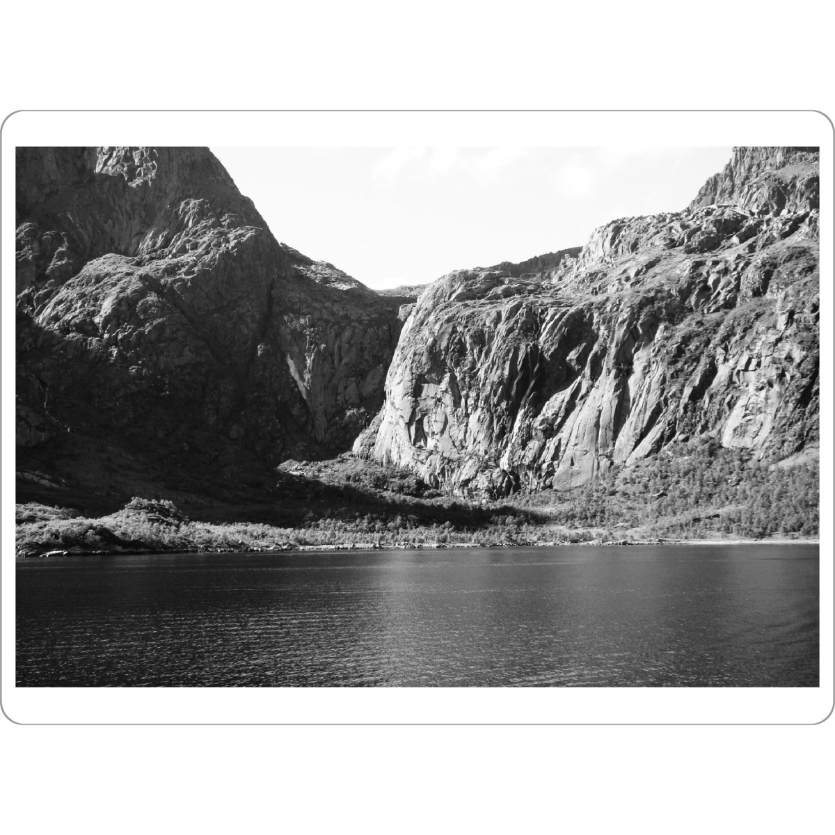 Tischset "Im Trollfjord (Norwegen)" artboxONE - Natur,Reise,Schwarzweiß,Reise / Strand und Meer,Reise / Länder