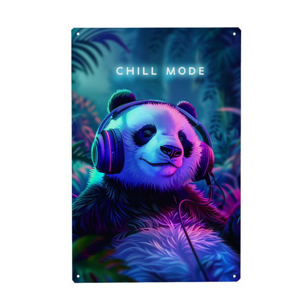 Holzbild "Auszeit Panda" artboxONE - Comic,Streetart,Lustig