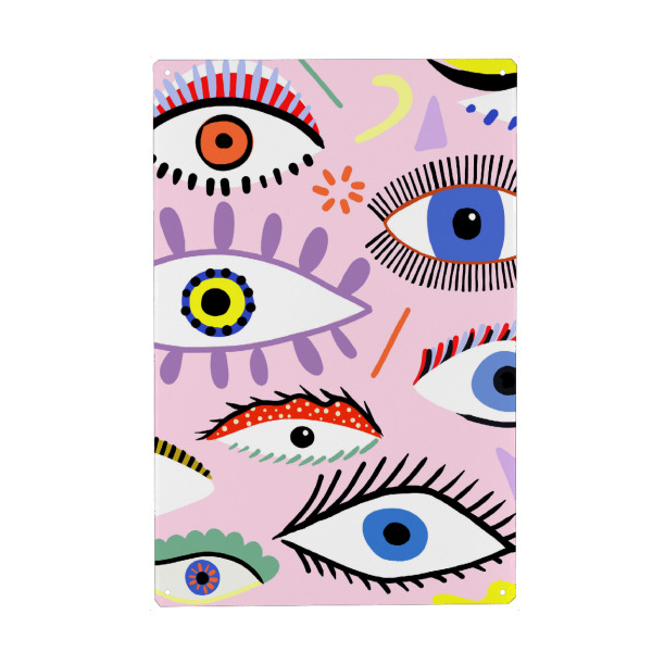 Metall Poster "Mein Guardi" artboxONE - Abstrakt,Menschen - Memphis,Abstrakt,Farben,Modern - Blechschild