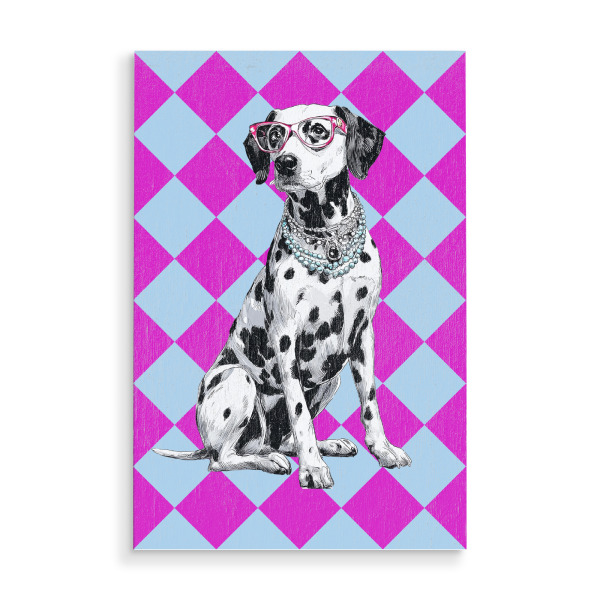 Holzbild "Diamant-Dalmata" artboxONE - Abstrakt - Diamant,Dalmata,Hund,Hunde,Modern